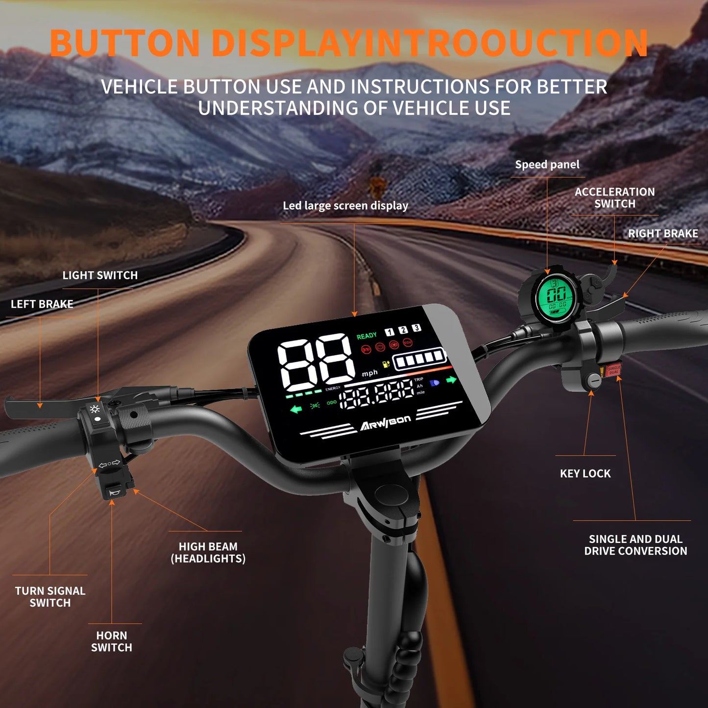 Electric Scooter For Adults 5600W Dual Motor 60V27AH Folding E-Scooter With Adjustable Seat 50MPH 11'' Off-Road Tires Escooter