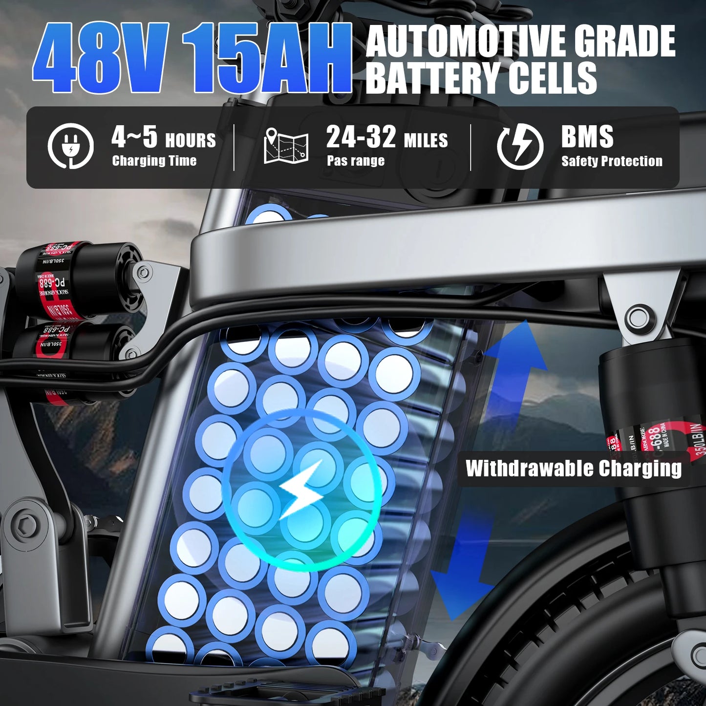 Electric Bike for Adults, 48V 15AH Removable Battery,20MPH 35Miles 500W Brushless Motor Commuting Ebikes for Women Men