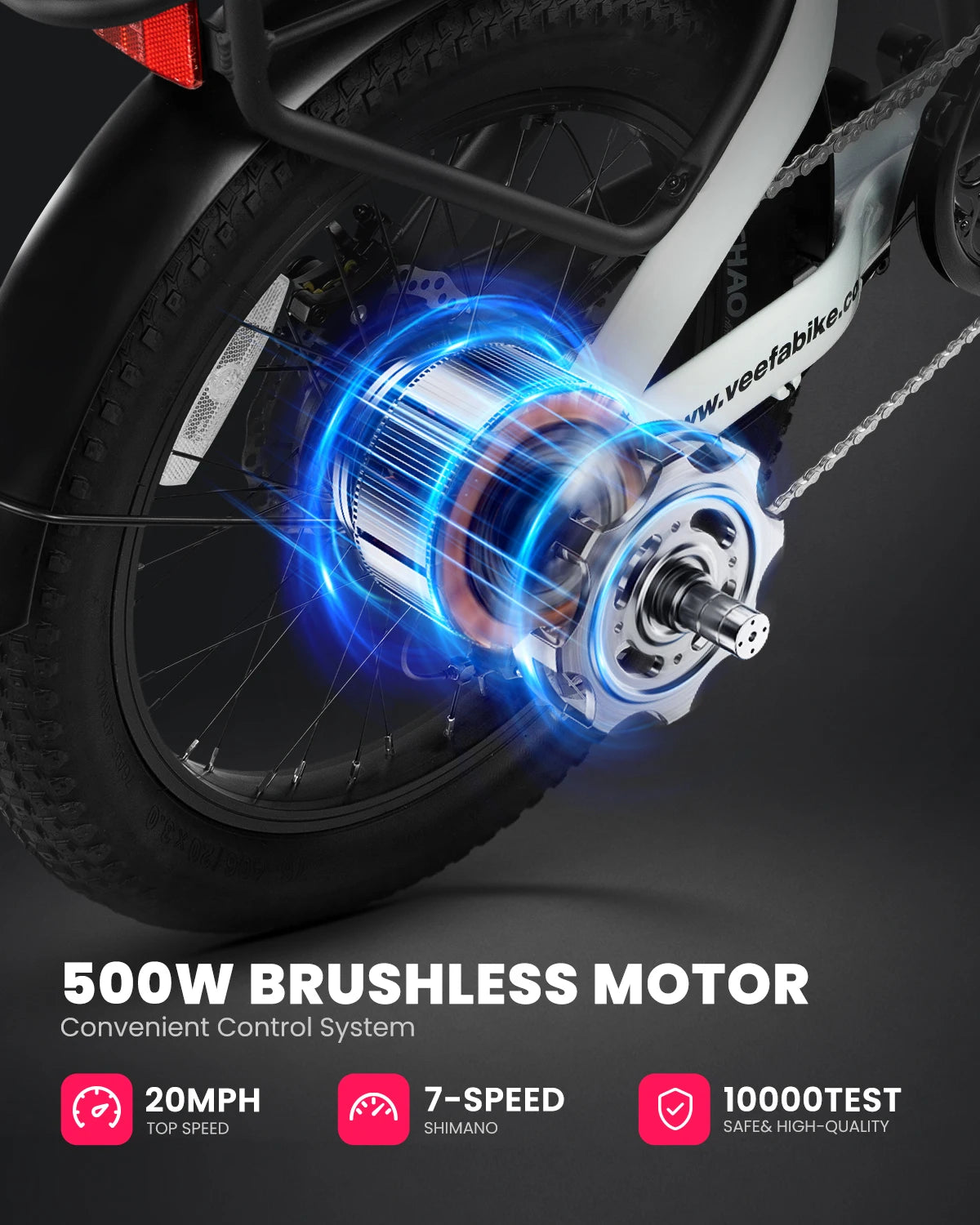 VEEFA F1 Electric Bike for Adults Peak 750W Motor E Bike 48V Removable Battery, Folding Ebike 20MPH 60+ Miles Range E-bike